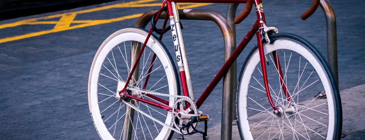 Fahrrad ist gegen Diebstahl abgesichert